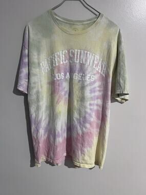 Pacific Sunwear Shirt Mens L Multicolor Short Sleeve Graphic Cotton Tagless